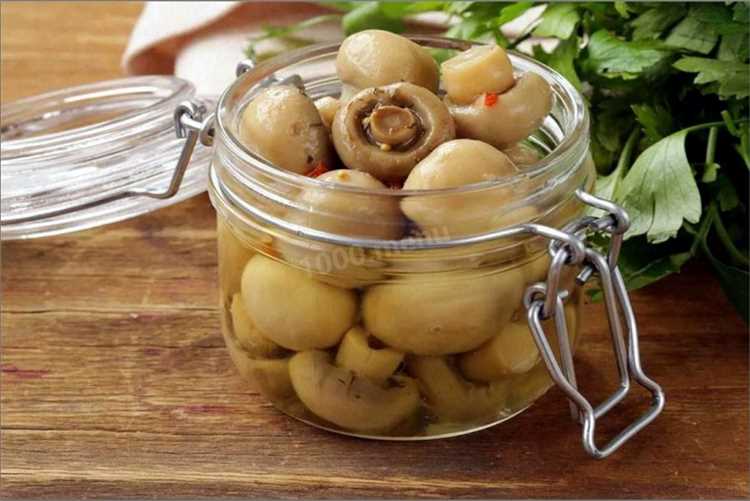 Быстрые маринованные шампиньоны