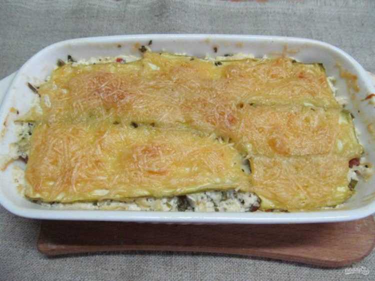 Диетическая лазанья из кабачков с творогом