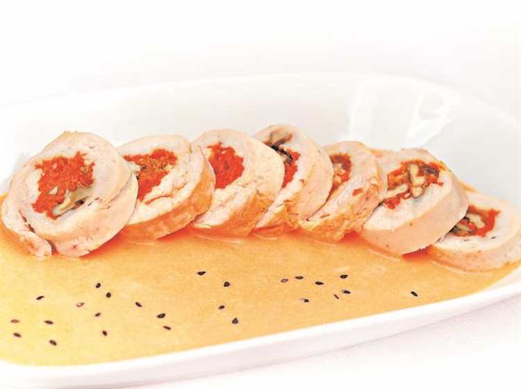 Куриные рулетики с тыквой