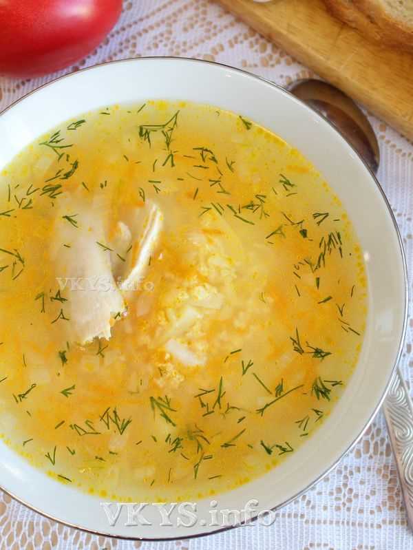 Куриный суп с потрошками и пшеном