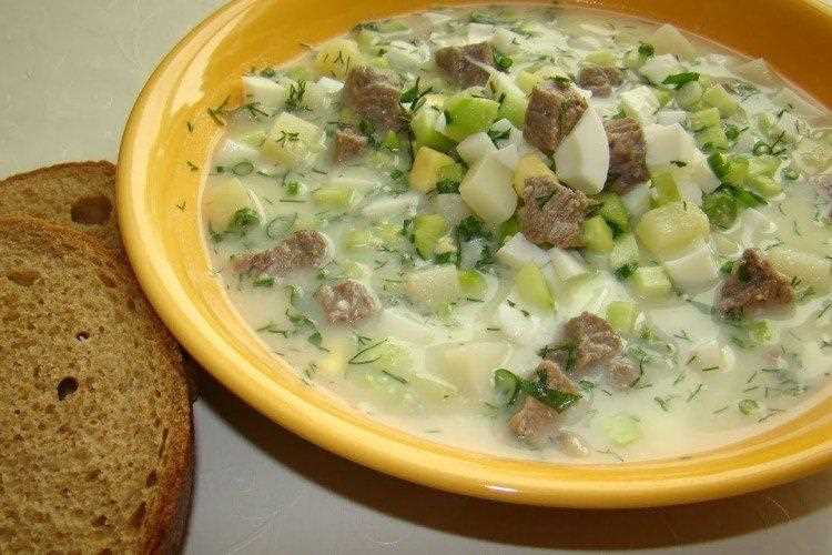 Окрошка с говядиной