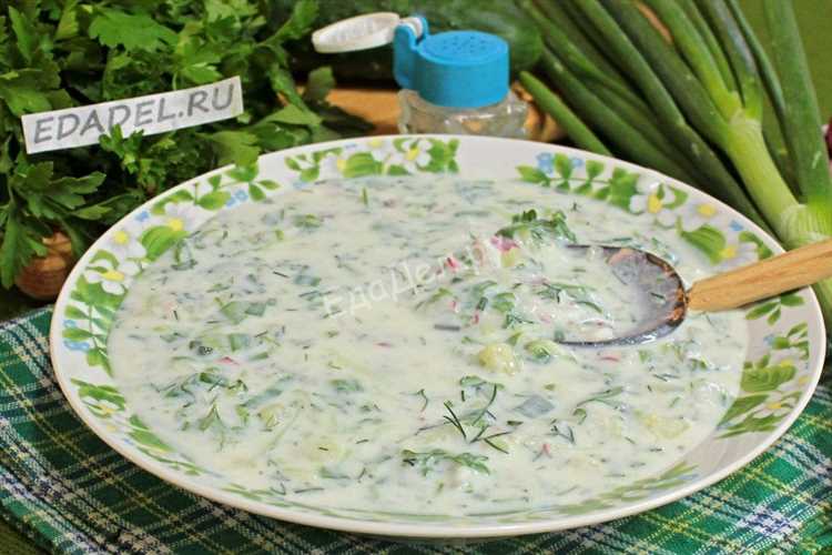 Рецепт классической окрошки на кефире
