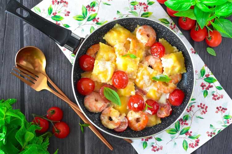 Равиоли с креветками
