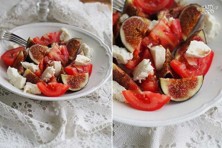 Салат с инжиром помидорами и сыром