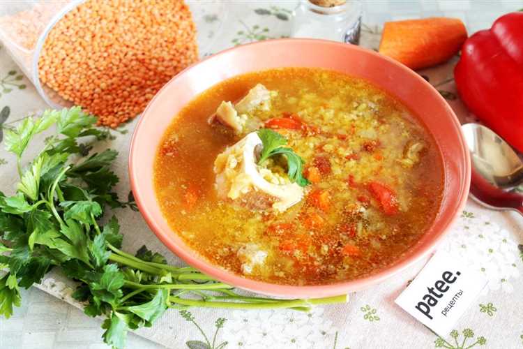 Суп с чечевицей и картошкой