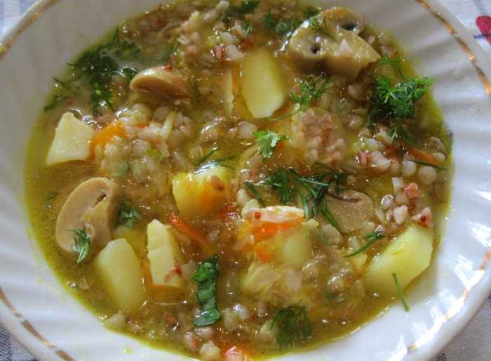 Суп с индейкой и гречкой