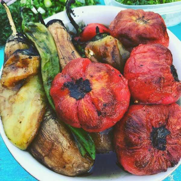 Хоровац из овощей на мангале