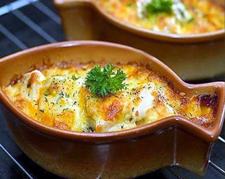 Жюльен с красной рыбой